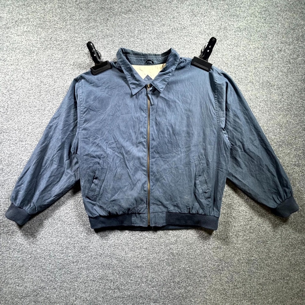 Vintage John Ashford Bomber Jacket Mens Large Blue Full Zip Windbreaker Gorpcore